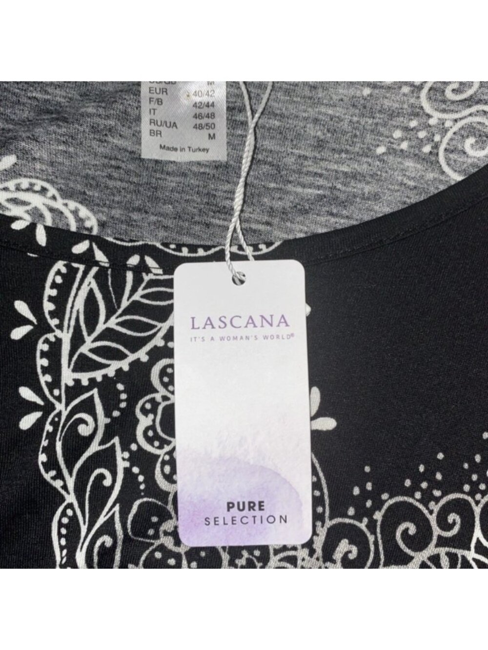 NWT Paisley Print Mini Dress – Black & White - Picture 3 of 5